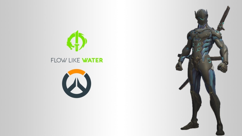 video games, full length, communication, Overwatch, western script, logo, text, Genji (Overwatch), studio shot, male likeness, technology, female likeness