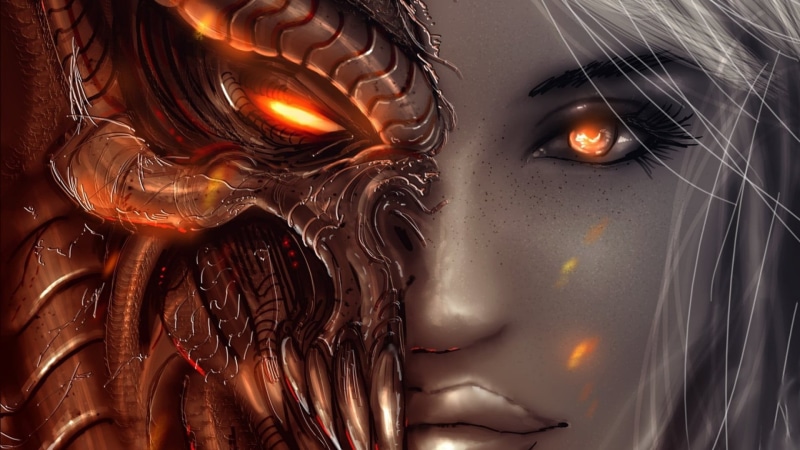 close-up, glass - material, sculpture, eyes, video games, fantasy art, beauty, woman, Diablo III, statue, body part, closeup, female likeness
