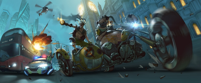 Roadhog, Blizzard Entertainment, 5K, Overwatch, Roadhog (Overwatch), Junkrat, Junkrat (Overwatch)