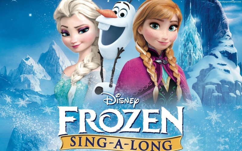 front view, females, text, sister, frozen, two people, Princess Elsa, real people, smiling, elsa, women, 1080P, portrait, happiness, animated movies, innocence