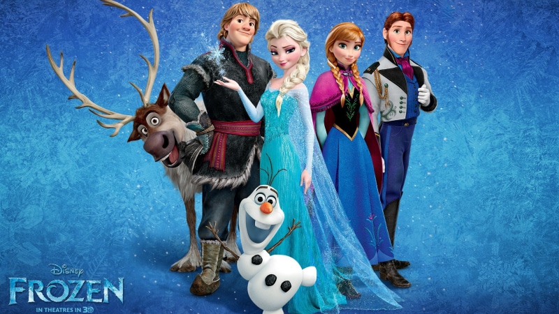 frozen, young men, representation, costume, group of people, blue background, olaf, people, full length, disney, human representation, Movies, adult, women