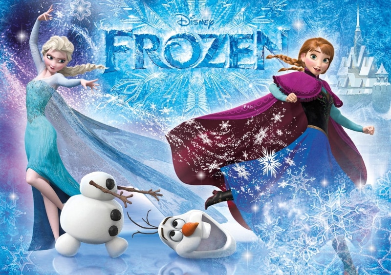 anna, 480P, luminos, movie, elsa, fantasy, princess, olaf, pink, winter, snow queen, Frozen (2013), iarna, blue, frozen