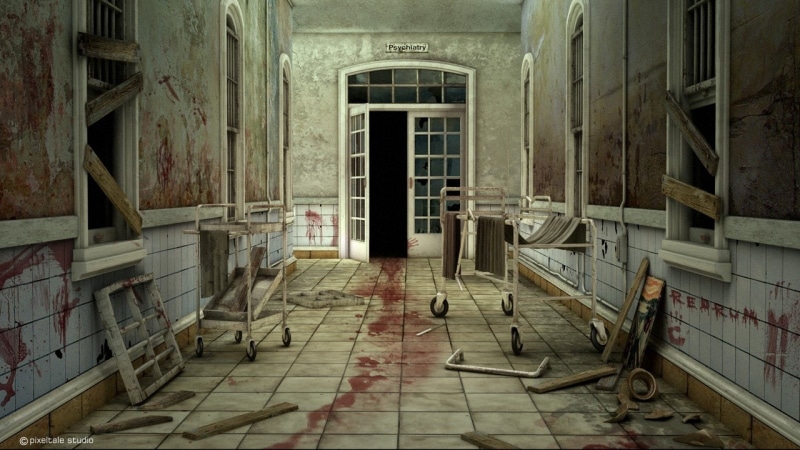 Haunted, Blood, 720P, Horror, Creepy, Abandoned, Hospital, Dark