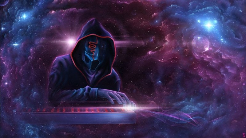 digital painting, music, surreal, space art, people, Sickick Music, fantasy art, 1080P, mask