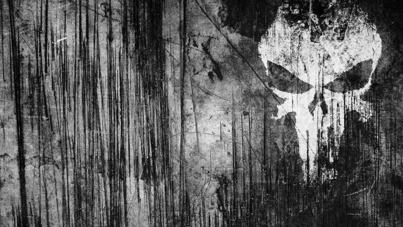 1080P, Punisher, scratches, skull, strip, The Punisher