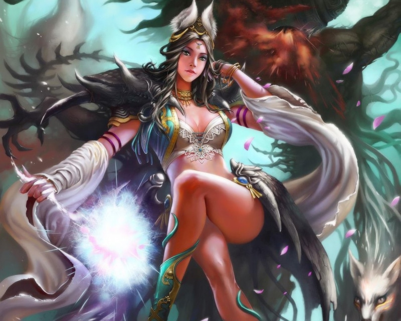 character, Fantasy, legend, mobile, digital, Witch, 720P
