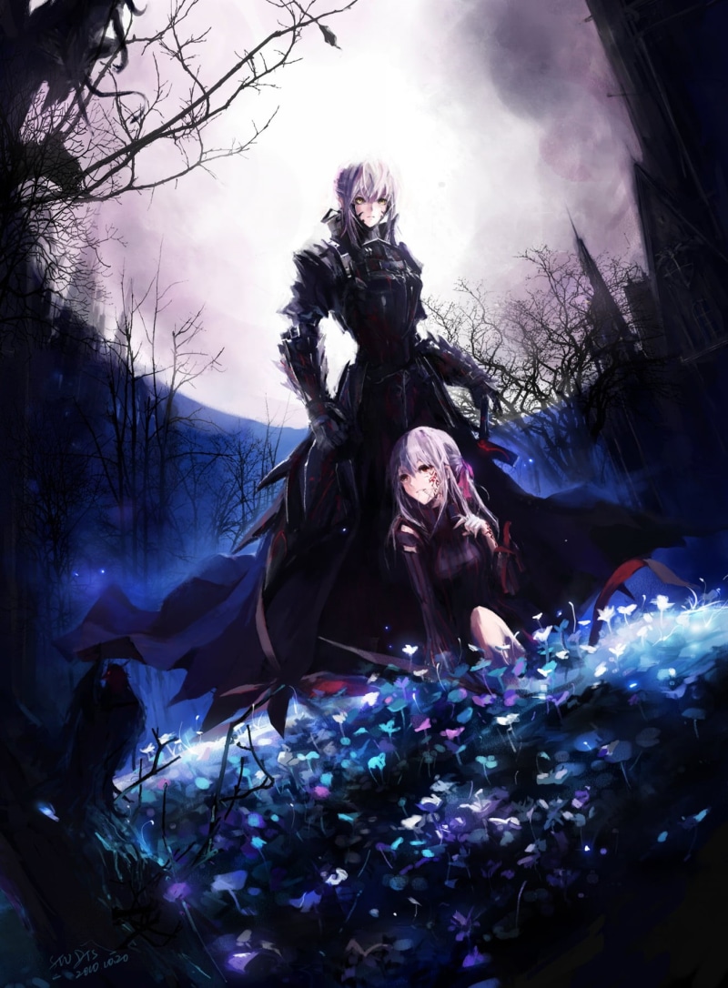 witch, plant, flower, weapon, Saber Alter, Fate Series, women, Fate/Stay Night, flowering plant, 720P, art and craft, people, bare tree, adult, uniform