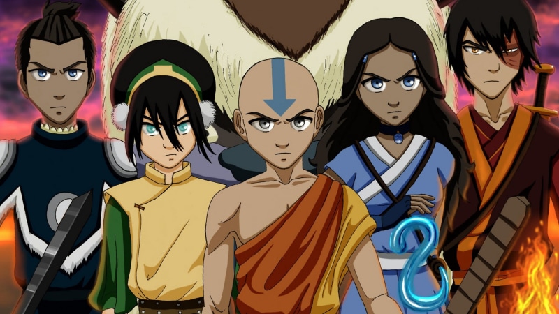 Sokka, Katara, Appa, Avatar: The Last Airbender, Prince Zuko, Toph Beifong, 1080P, Aang