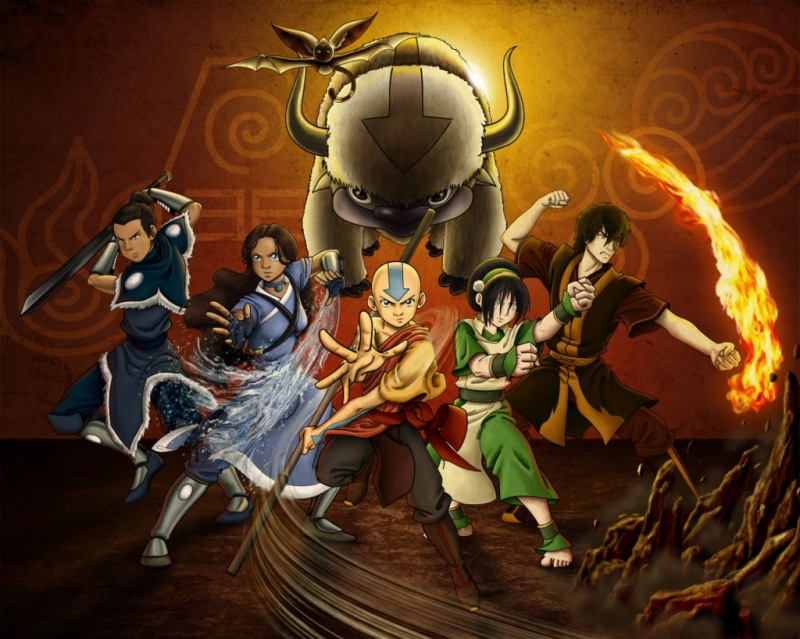 full length, Prince Zuko, angel, religion, Momo (lemur), people, Katara, celebration, architecture, Aang, spirituality, males, art and craft, human representation