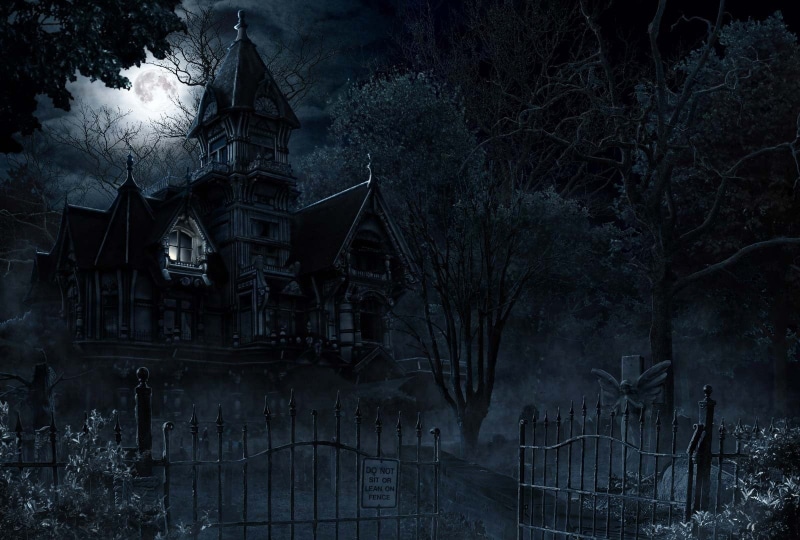 building, religion, plant, 720P, Halloween, built structure, place of worship, architecture, building exterior, night, outdoors, no people, spooky, belief