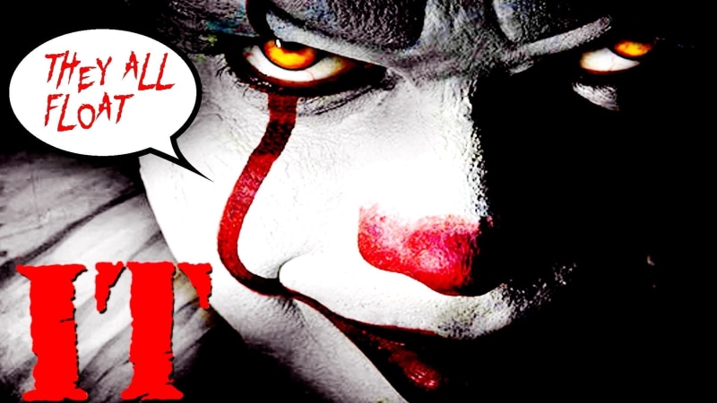 fear, Scary, lifestyles, close-up, horror, halloween, celebration, Pennywise (It), women, It (2017), Movie, black background, 1080P, front view, make-up