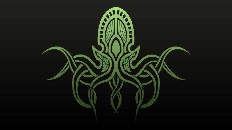 Cthulhu, H. P. Lovecraft, minimalism, octopus, 4K