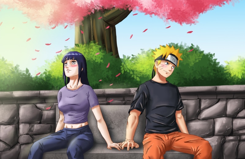 front view, game, day, fun, adult, ninja, husband and wife, lifestyles, happiness, real people, caucasian Ethnicity, cheerful, Hyuuga Hinata, boys, hokage