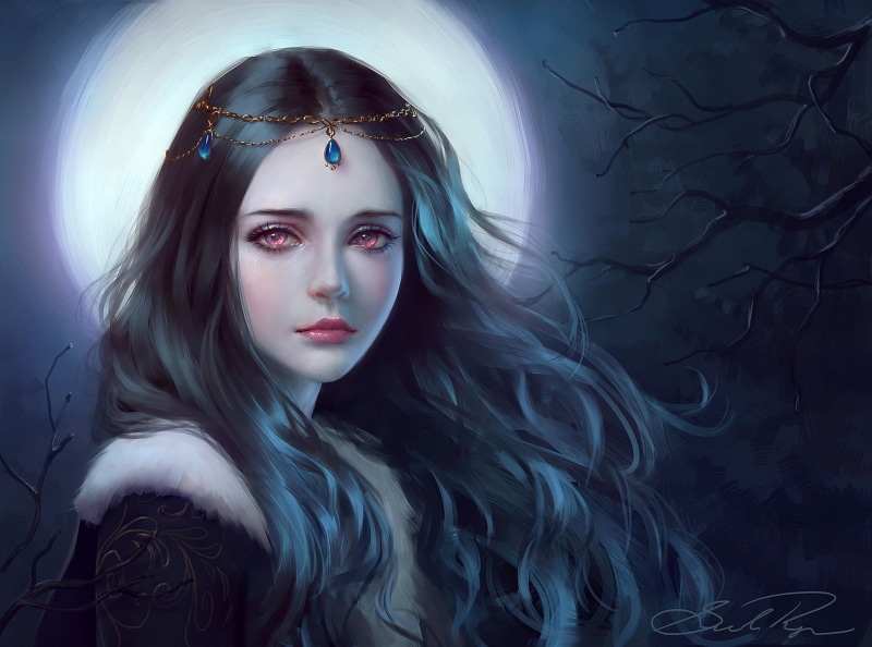 woman, fashion, hairstyle, beauty, beautiful people, one person, spooky, hair, gray, Gothic, young adult, haired, indoors, human face, contemplation, fantasy art