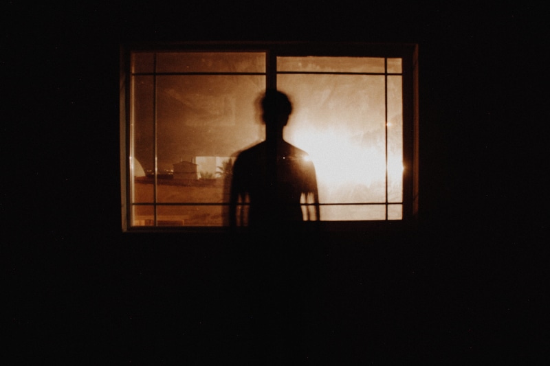 one Person, man, nature, females, three quarter length, architecture, night, glass, window, real people, glass - material, silhouette, mystery, women, unrecognizable person