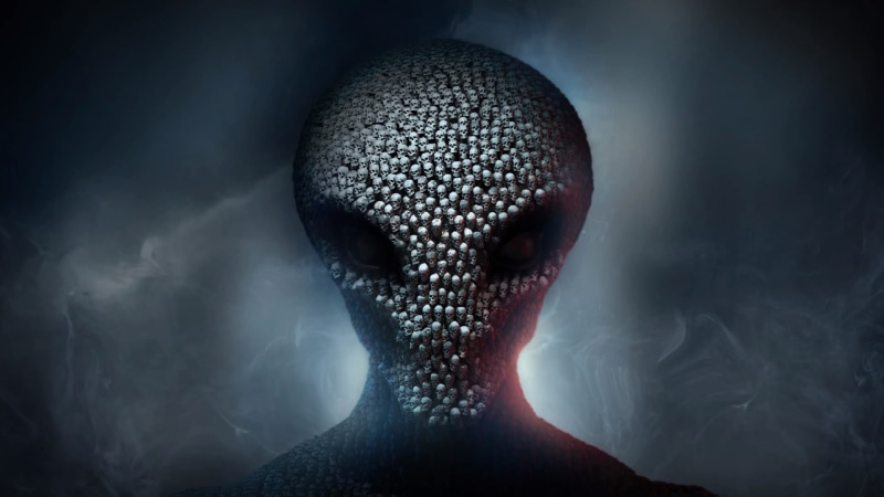 futuristic, dark, mystery, horror, bizarre, communication, human body part, close-up, fear, digital composite, adult, 1080P, indoors, head, XCOM 2, aliens