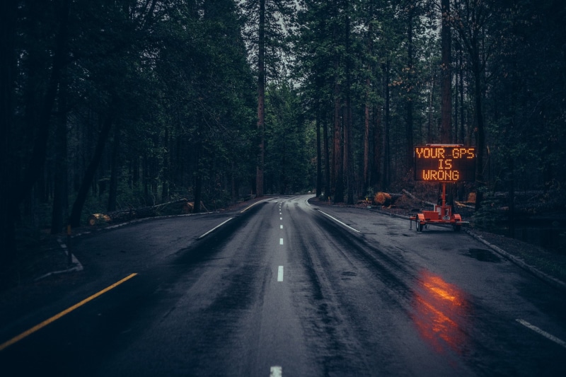 500px, road, Sebastiaan de With, 1080P, forest, Dark, sign, spooky