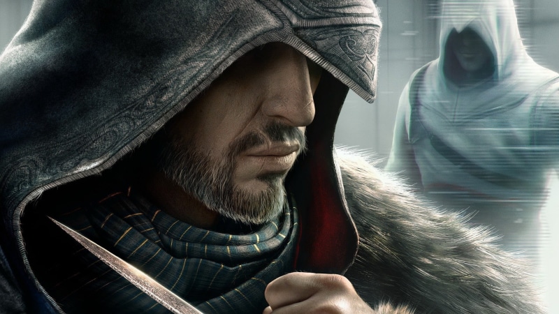 facial hair, real people, beard, creed, Ezio Auditore da Firenze, clothing, digital, casual clothing, Altaïr Ibn-LaAhad, Assassins Creed, hood - clothing