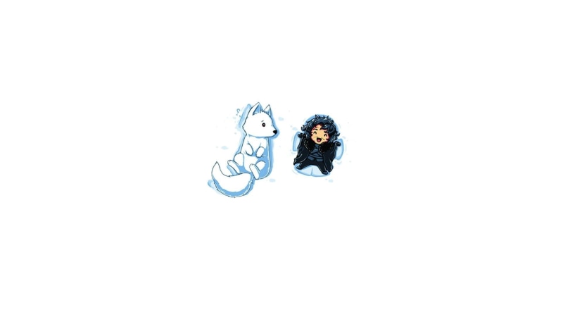 animals in the wild, Jon Snow, white background, near, close-up, nature, blue, A Song of Ice and Fire, one animal, representation, no people, illustration