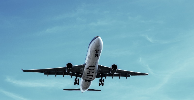 aircraft, taking off, flying, aviation, airline, qatar, air traffic, transport, cloud - sky, above, fuselage, holiday, airbus, airplane, flight, vehicle