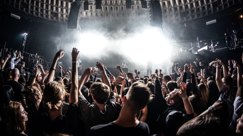 dance, club, limb, group of people, youth culture, large group of people, 1080P, light, real people, stage, entertainment, spectator, rock music, night