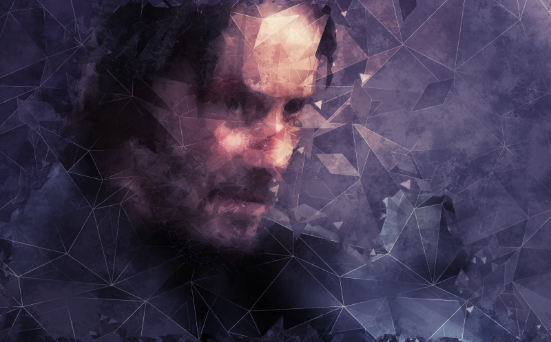 women, human body part, composite image, men, indoors, 1080P, John Wick, human face, pattern, contemplation, adult, Keanu Reeves, John Wick Chapter 2