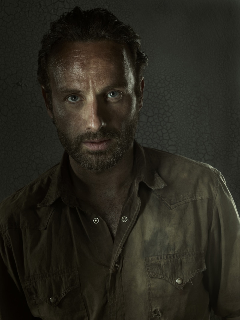 facial hair, adult, Andrew Lincoln, black background, confidence, studio shot, one person, beard, gray background, Rick Grimes, dead, headshot, portrait