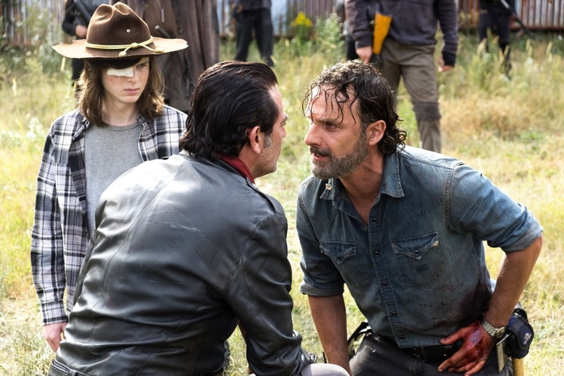 Negan (The Walking Dead), 1080P, Carl Grimes, The Walking Dead, TV Show, Jeffrey Dean Morgan, Chandler Riggs, Rick Grimes, Andrew Lincoln