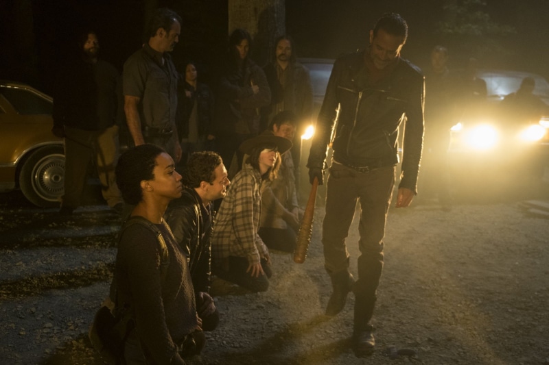 illuminated, mid adult, casual clothing, men, Carl Grimes, music, full length, Jeffrey Dean Morgan, musician, The Walking Dead, people, adult, Negan (The Walking Dead)