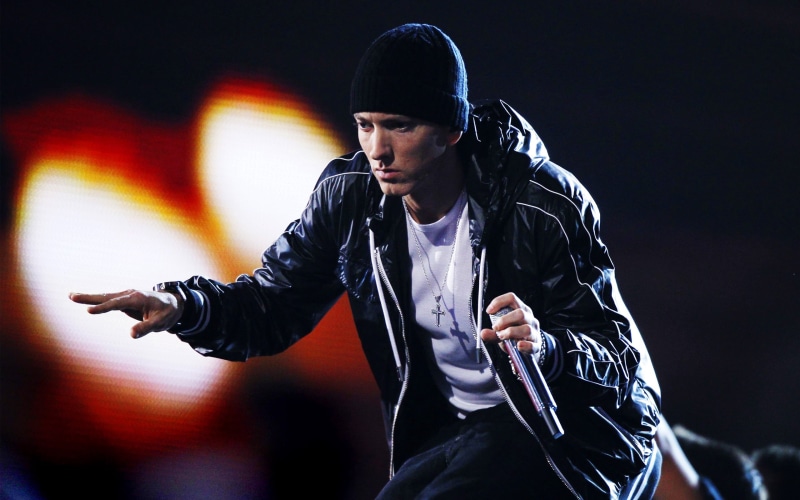 real people, outdoors, adult, people, exercising, sport, eminem, young Men, black Color, music, action, waist up, jacket, singer, performance, dark, skill