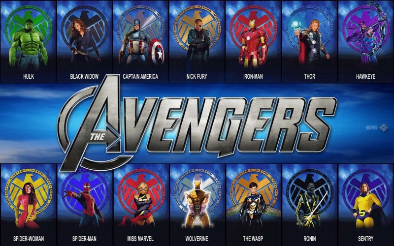 Hulk, Nick Fury, Thor, backgrounds, marvel, Wasp (Marvel Comics), Sentry (Comics), Spider-Man, Comics, representation, The Avengers, 1080P, Iron Man, night