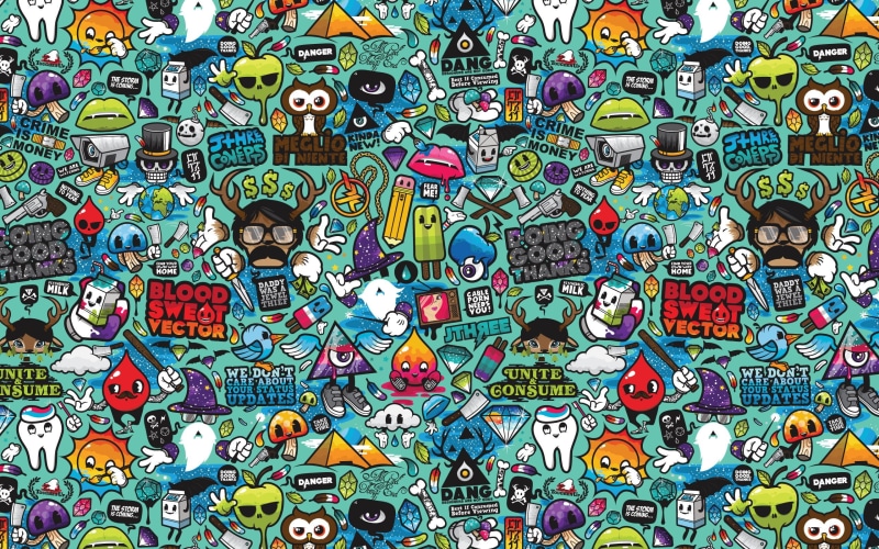 pop art, Jared Nickerson, abstract, anime, pattern, 2K, artwork