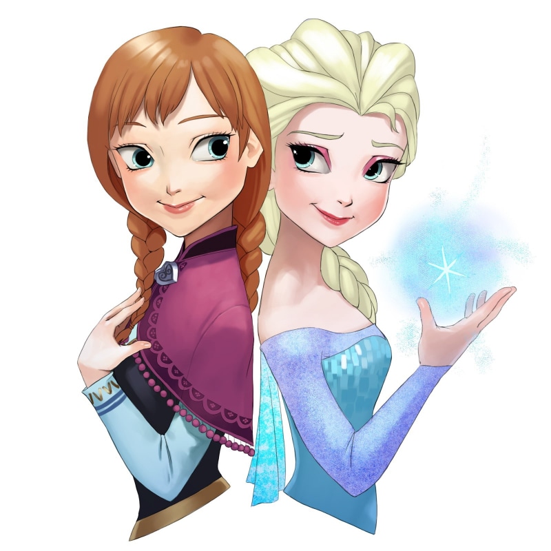 females, Princess Anna, representation, women, smiling, young adult, white background, lifestyles, studio shot, people, human representation, indoors, blue