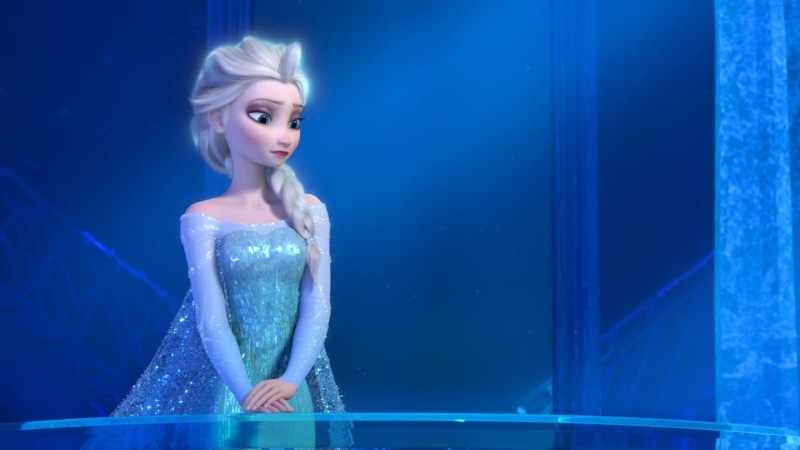 standing, movies, animated movies, reflection, fashion, front view, Disney, young adult, indoors, three quarter length, 1080P, Frozen (movie), one person