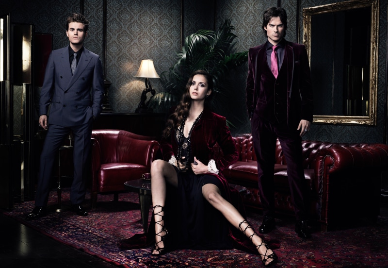 Nina Dobrev, 4K, Damon Salvatore, The Vampire Diaries, Ian Somerhalder, vampire, Elena Gilbert, Stefan Salvatore, Paul Wesley, diaries
