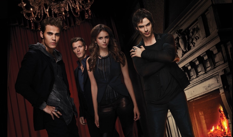 enjoyment, caucasian Ethnicity, Damon Salvatore, young Women, portrait, females, Klaus, smiling, adult, front view, cheerful, celebration, 1080P, Elena Gilbert