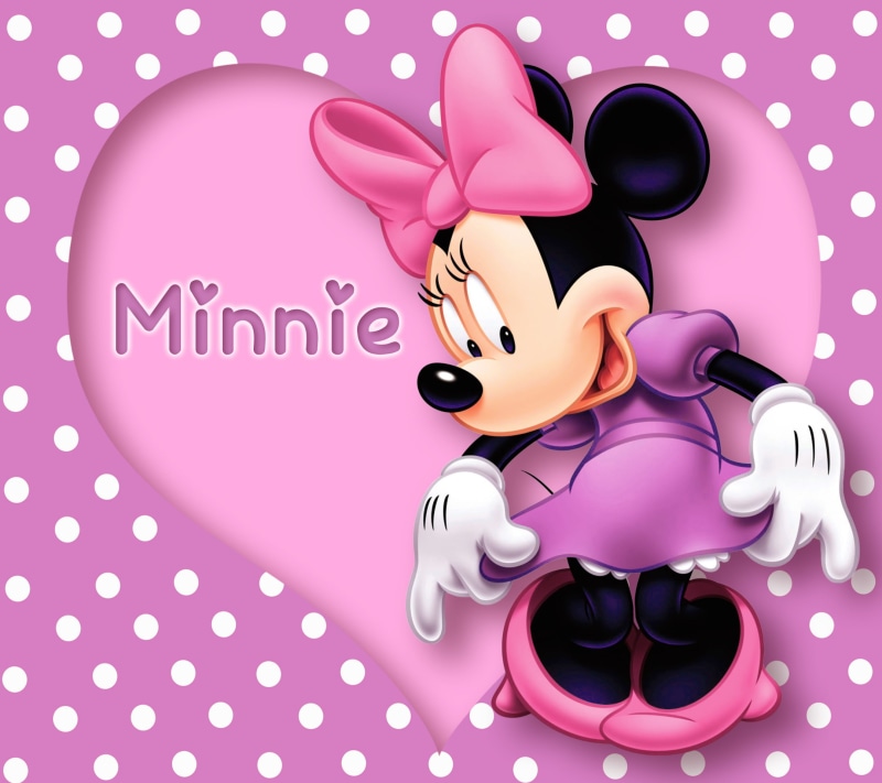communication, minnie, backgrounds, polka dots, ribbon, cute, women, pink, mouse, 1080P, fashion, cartoon, emotion, pink color, purple, event