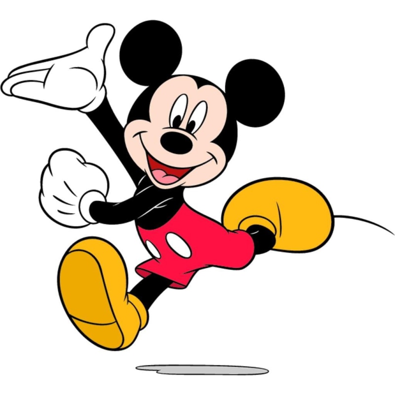 mickey, 480P, cartoon, classic, lovely, mickey mouse, smiling, white background, lovely cartoon, mouse, background, white