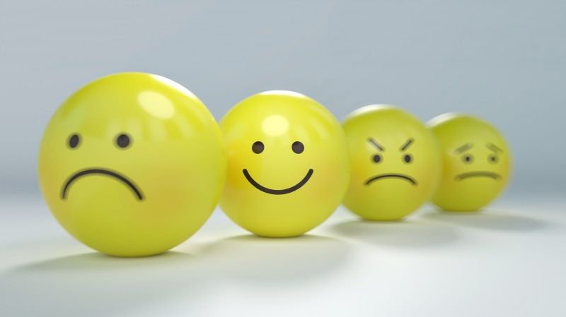 good, food, emoticon, moody, mood, anger, humor, finance, happiness, smiling, unhappy, confused, idea, madness, sadness, four, facial, yellow, expression