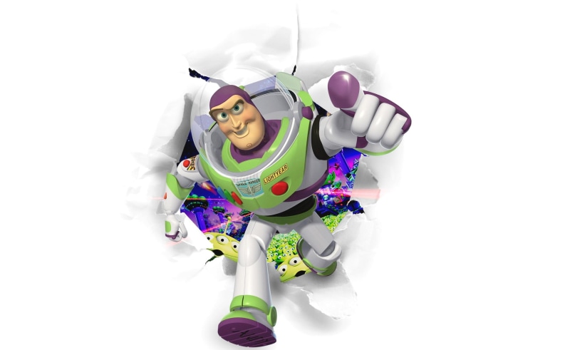Cartoons, young adult, Story, high angle view, studio shot, full length, purple, childhood, illustration, Toy Story, leisure activity, white color, Lightyear
