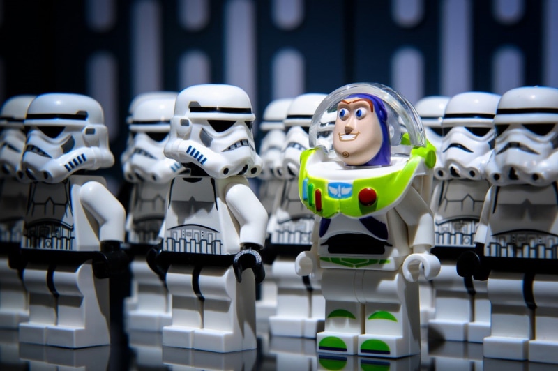 Buzz Lightyear, 720P, Toy Story, LEGO Star Wars, LEGO, Star Wars, stormtrooper