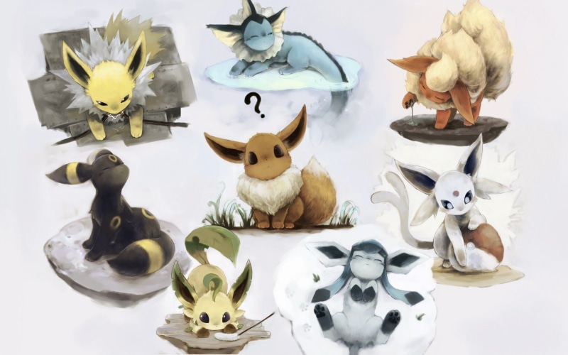 pokemon, espeon, 1080P, jolteon, flareon, glaceon, vaporeon, eevee, leafeon, umbreon