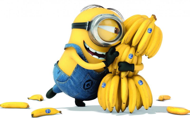 despicable, minion, stuart, love, 2K, Despicable Me 2, bananas, banana