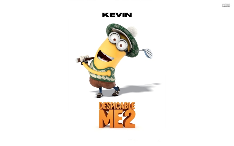 Despicable Me, art and craft, wood - material, western script, close-up, beach, kevin, animated movies, white background, illustration, capital letter