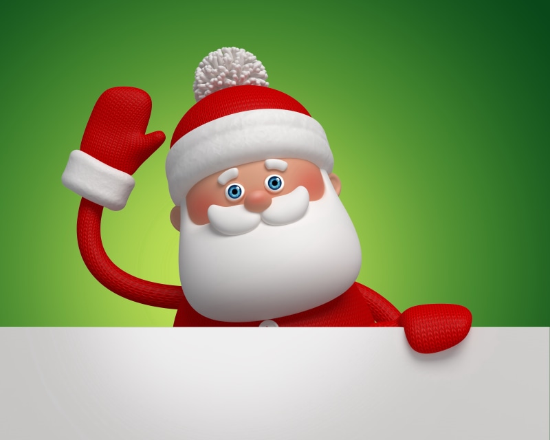 Santa Claus, claus, 4K, banner, new year, Santa, holiday, Christmas