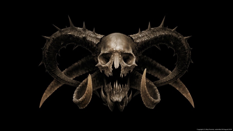 occult, Dark, 1080P, horror, skull, satan, demon