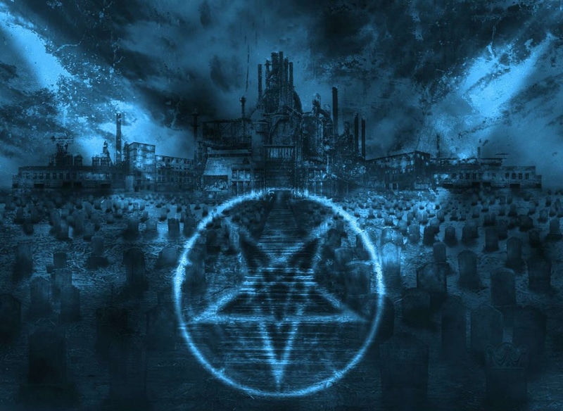 water, city, history, occult, digital composite, building, sky, spirituality, no people, night, travel, dusk, Satanic, nature, demon, architecture, 1080P