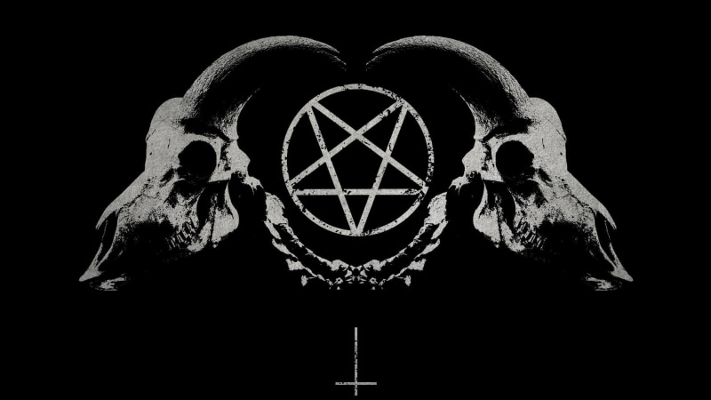 dark, horror, symbol, occult, penta, horns, 1080P, gothic, skull