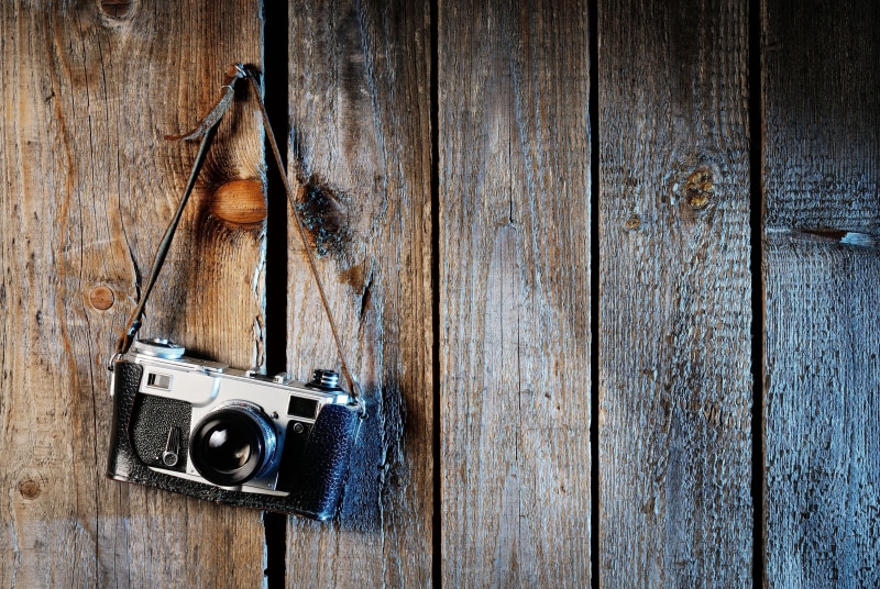 retro Styled, full screen, tree, black, no People, the camera, camera, single Object, technology, fullscreen, photographer, old, close-up, security, vintage