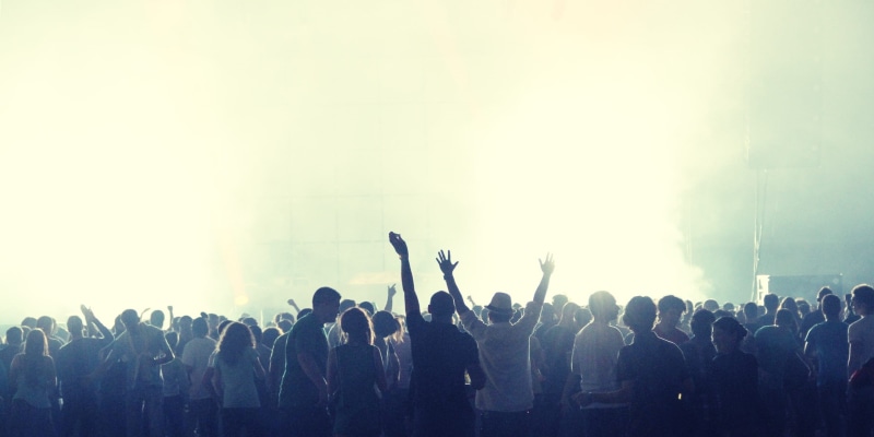 excitement, silhouette, 1080P, arms raised, light, music festival, concert, performing arts event, group, hand, event, group of people, lighting equipment